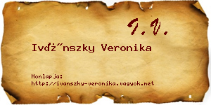 Ivánszky Veronika névjegykártya